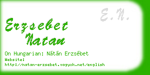 erzsebet natan business card