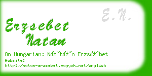 erzsebet natan business card